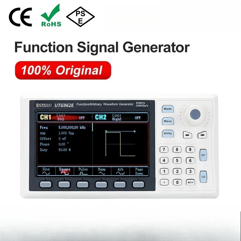 Dual Channel Arbitrary Waveform Function Generator 60Mhz - 機能信号発生器 UTG932E UTG962E 30MHz 60MHz ポータブルデュアルチャンネル任意波形周波数計発生器