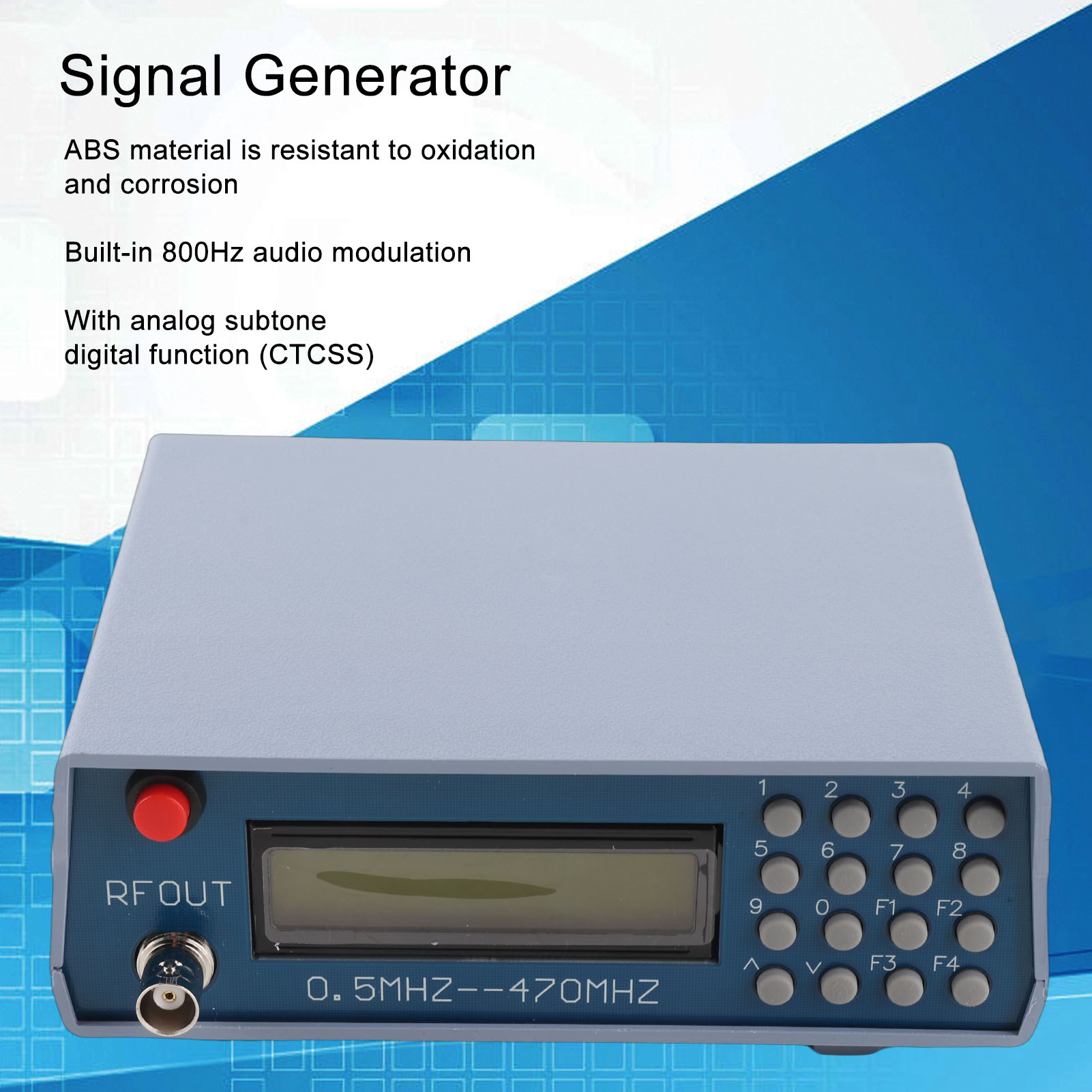Rf Signal Generator 0.5Mhz To 470Mhz - 機能信号発生器 RF信号発生器 オーディオ変調信号源 コンディショニング無線 800Hz 0.5MHZ‑470MHZ