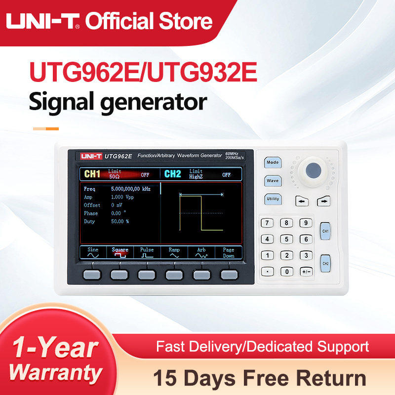 UNI-T UTG932E UTG962E 機能任意波形発生 - Dual Channel Arbitrary Waveform Function Generator 60Mhz のレビューと価格
