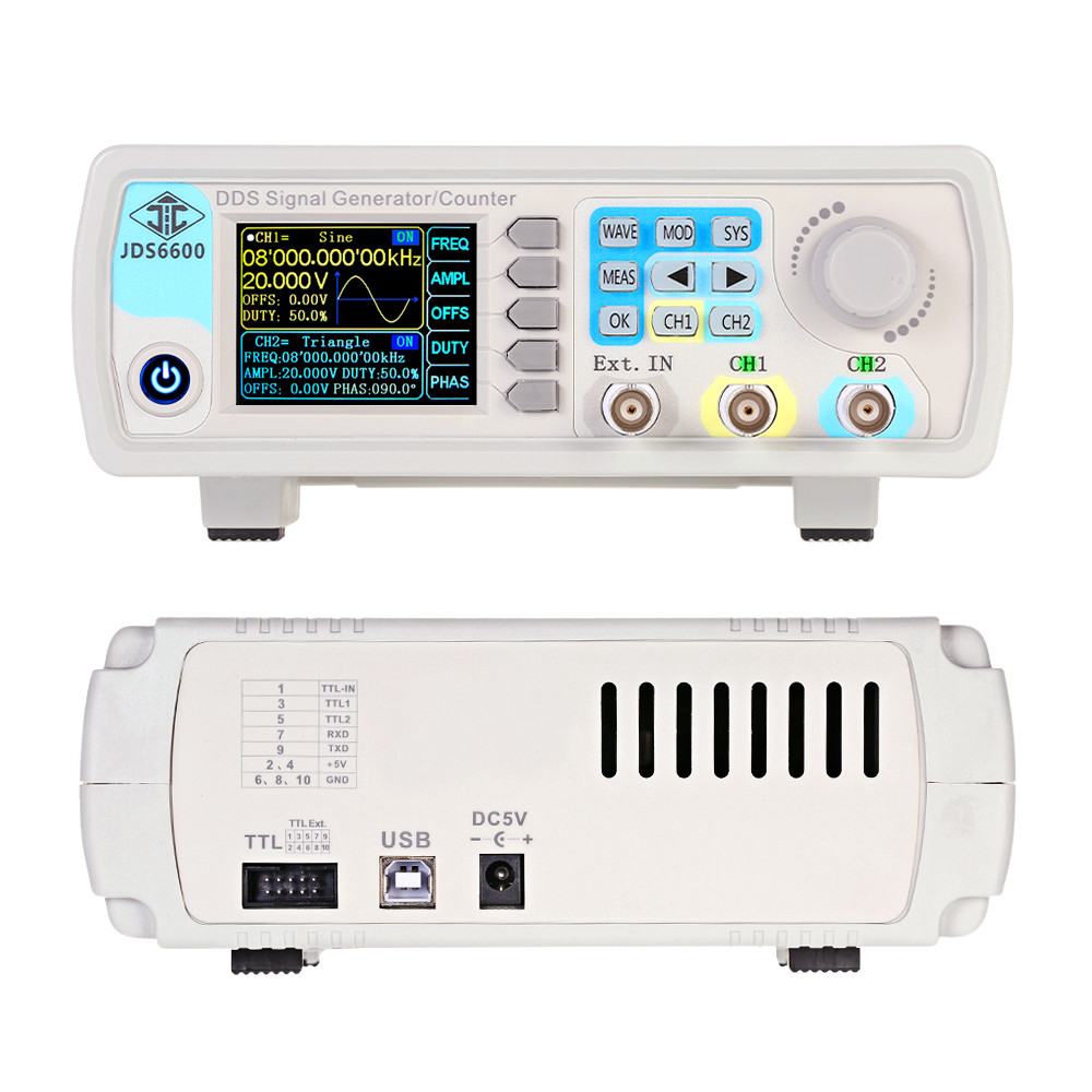 YAO JDS6600 15/30/40/50/60MHz  - Dual Channel Arbitrary Waveform Function Generator 60Mhz のレビューと価格